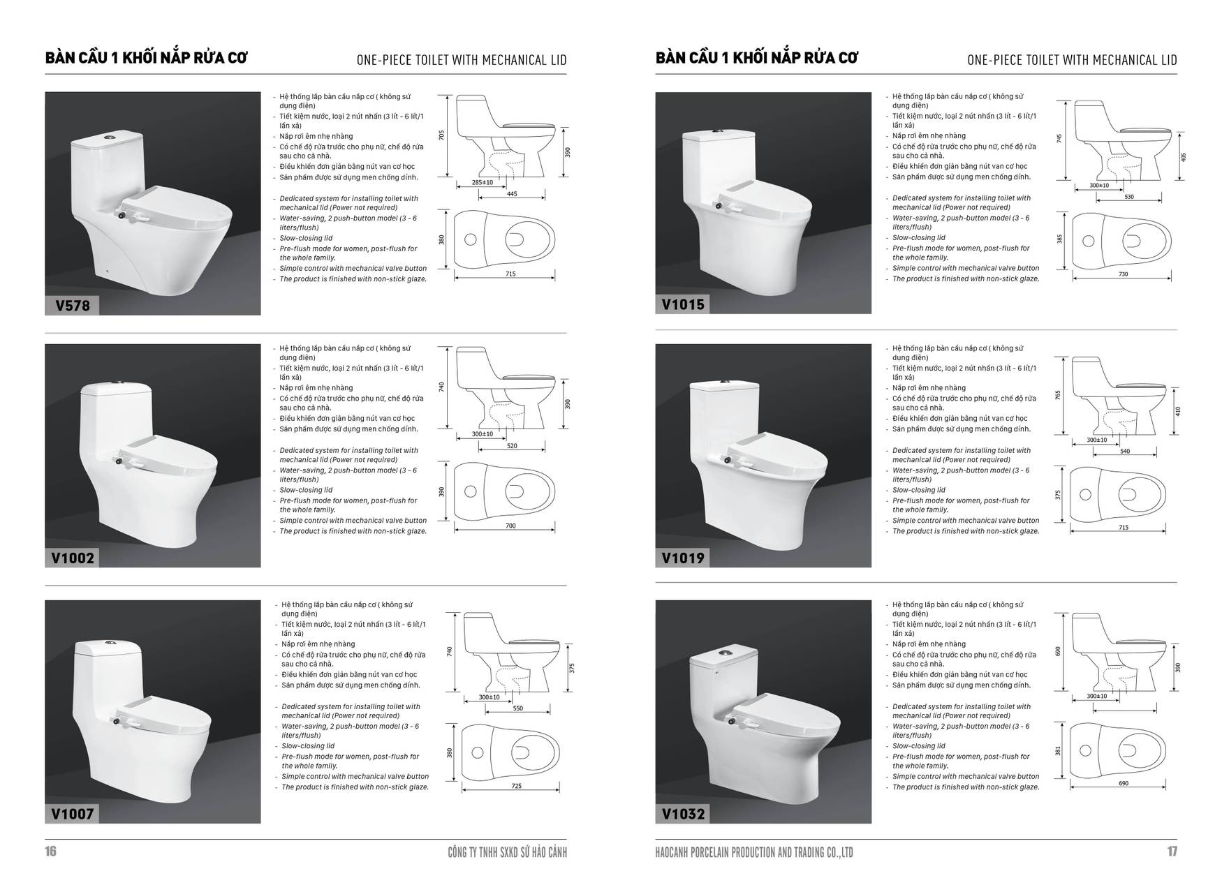 Bảng giá và Catalogue Thiết bị vệ sinh Hảo Cảnh HC mới nhất 2025 /Page 8
